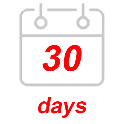 Return Policy 30 days